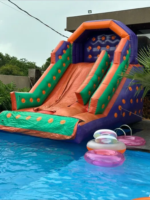 Tobogã Splash em um evento real